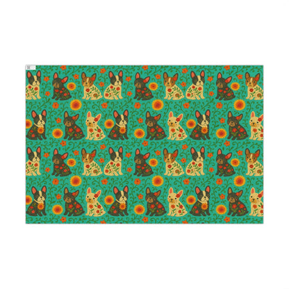 Gift Wrapping Paper With French Bulldogs