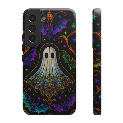 Spooky Cute Ghost Phone Cases - Adorable Neon Bats