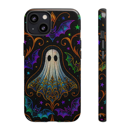 Spooky Cute Ghost Phone Cases - Adorable Neon Bats
