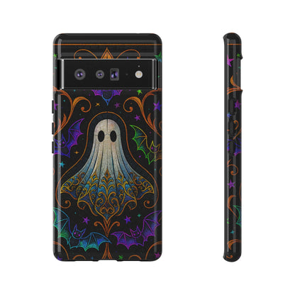 Spooky Cute Ghost Phone Cases - Adorable Neon Bats