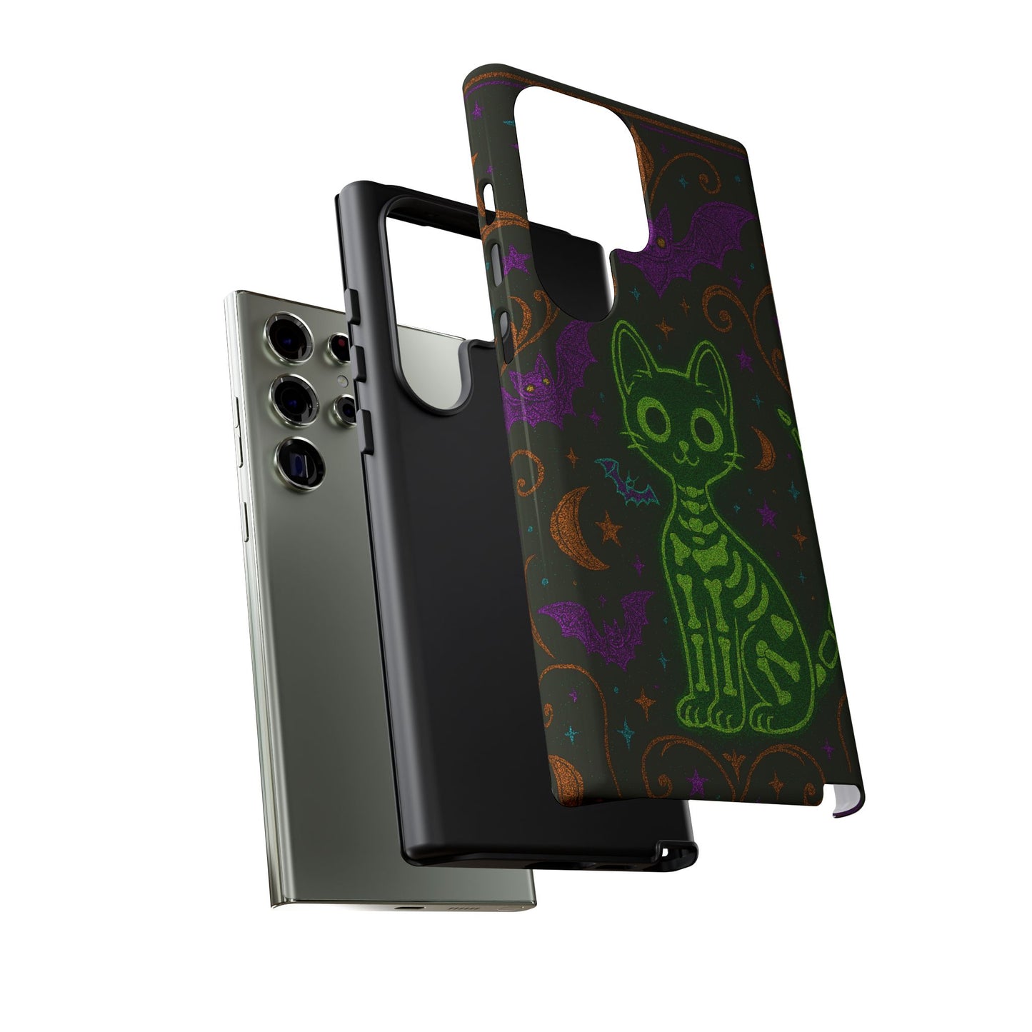 Skeleton Cat Phone Case