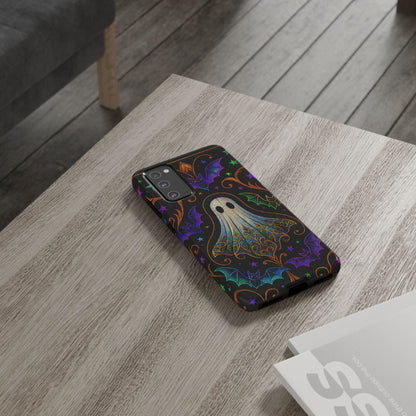 Spooky Cute Ghost Phone Cases - Adorable Neon Bats