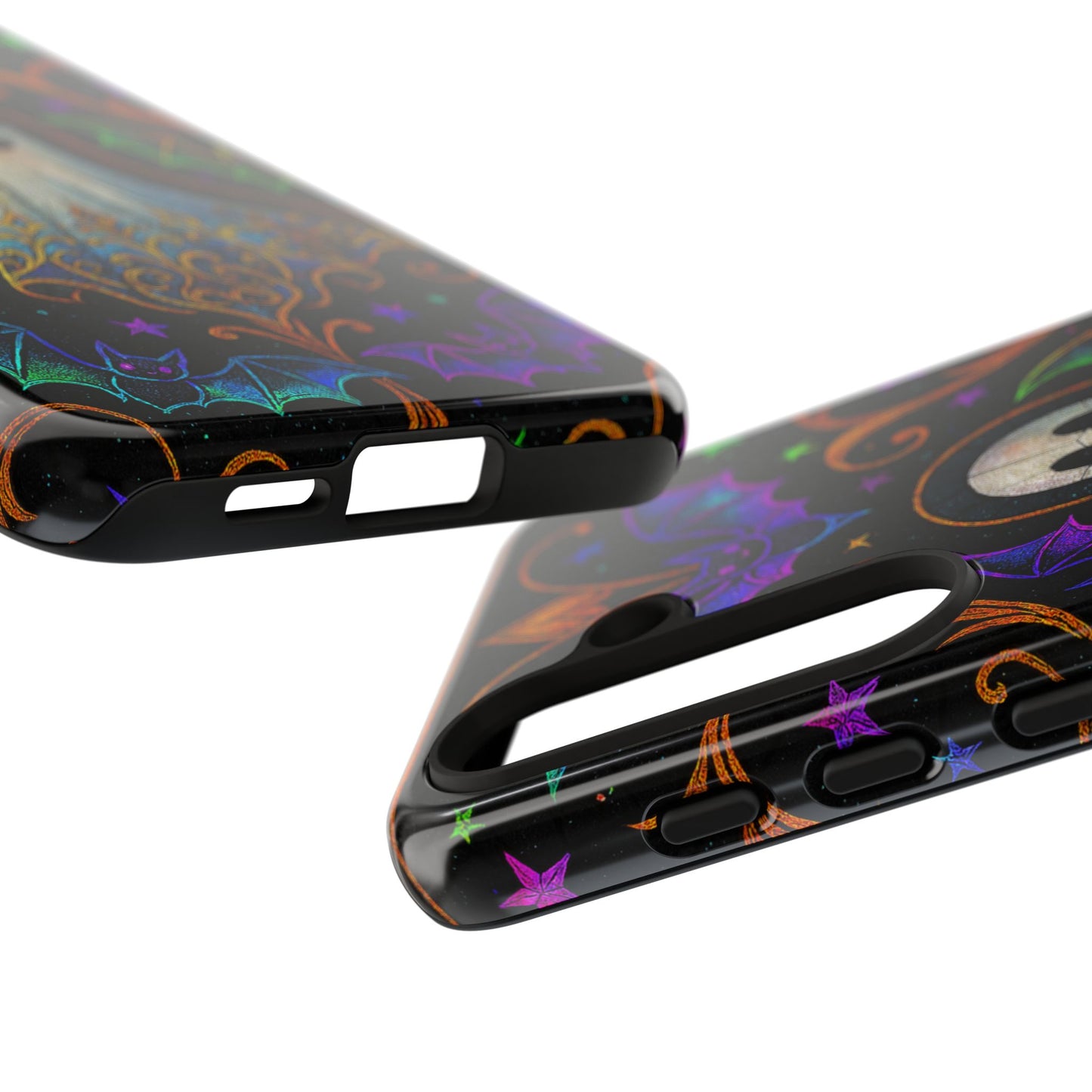 Spooky Cute Ghost Phone Cases - Adorable Neon Bats