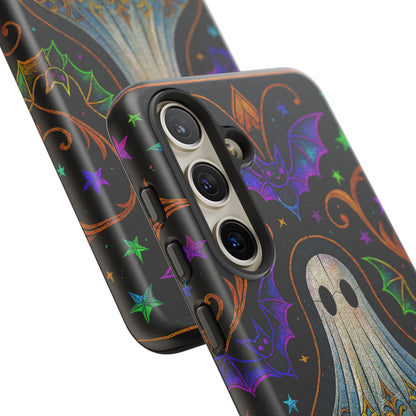 Spooky Cute Ghost Phone Cases - Adorable Neon Bats