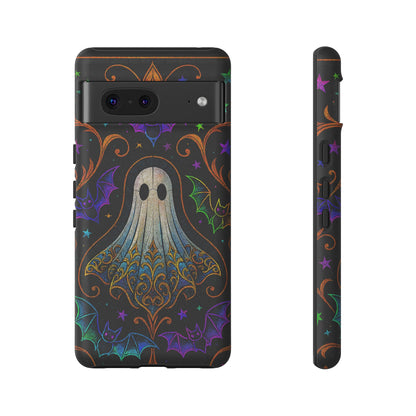 Spooky Cute Ghost Phone Cases - Adorable Neon Bats
