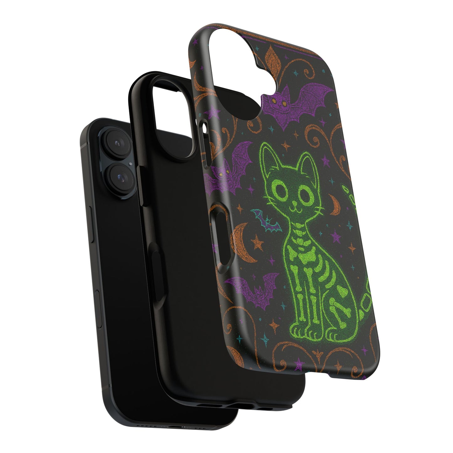 Skeleton Cat Phone Case