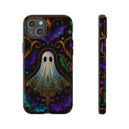 Spooky Cute Ghost Phone Cases - Adorable Neon Bats