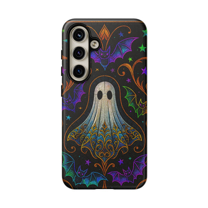 Spooky Cute Ghost Phone Cases - Adorable Neon Bats
