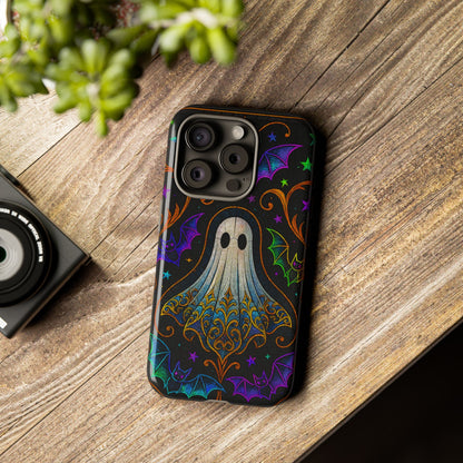 Spooky Cute Ghost Phone Cases - Adorable Neon Bats