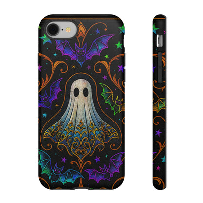 Spooky Cute Ghost Phone Cases - Adorable Neon Bats