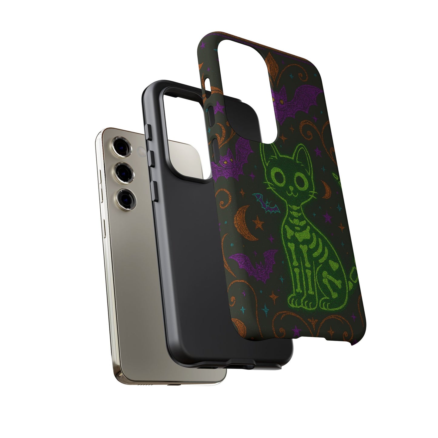 Skeleton Cat Phone Case