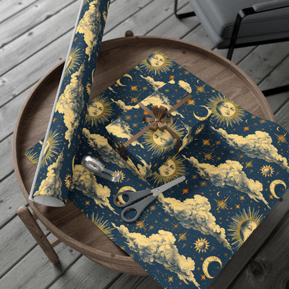 Celestial Gift Wrap Papers - Mythical Vintage Motif