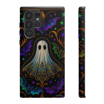 Spooky Cute Ghost Phone Cases - Adorable Neon Bats