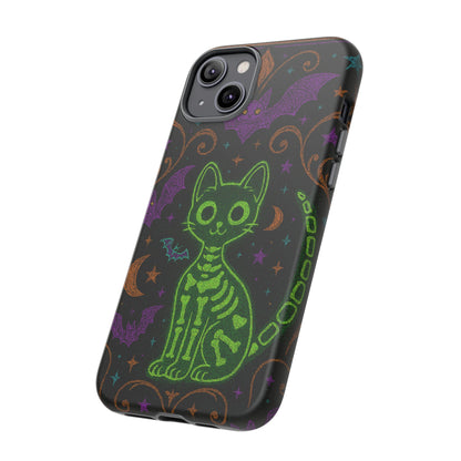 Skeleton Cat Phone Case