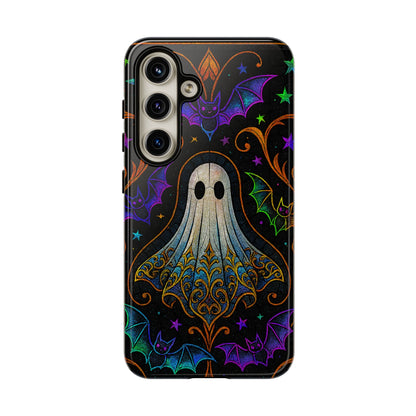 Spooky Cute Ghost Phone Cases - Adorable Neon Bats