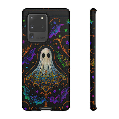 Spooky Cute Ghost Phone Cases - Adorable Neon Bats