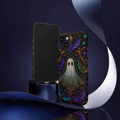 Spooky Cute Ghost Phone Cases - Adorable Neon Bats