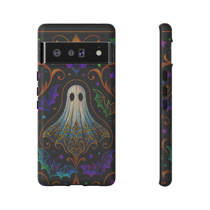 Spooky Cute Ghost Phone Cases - Adorable Neon Bats