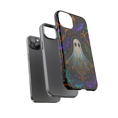 Spooky Cute Ghost Phone Cases - Adorable Neon Bats