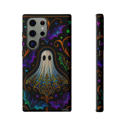 Spooky Cute Ghost Phone Cases - Adorable Neon Bats