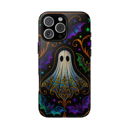 Spooky Cute Ghost Phone Cases - Adorable Neon Bats