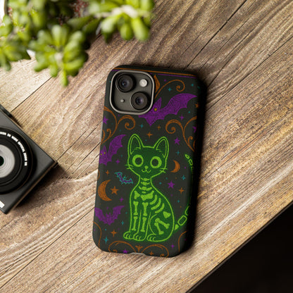 Skeleton Cat Phone Case