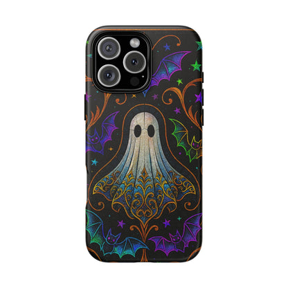 Spooky Cute Ghost Phone Cases - Adorable Neon Bats