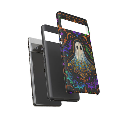 Spooky Cute Ghost Phone Cases - Adorable Neon Bats