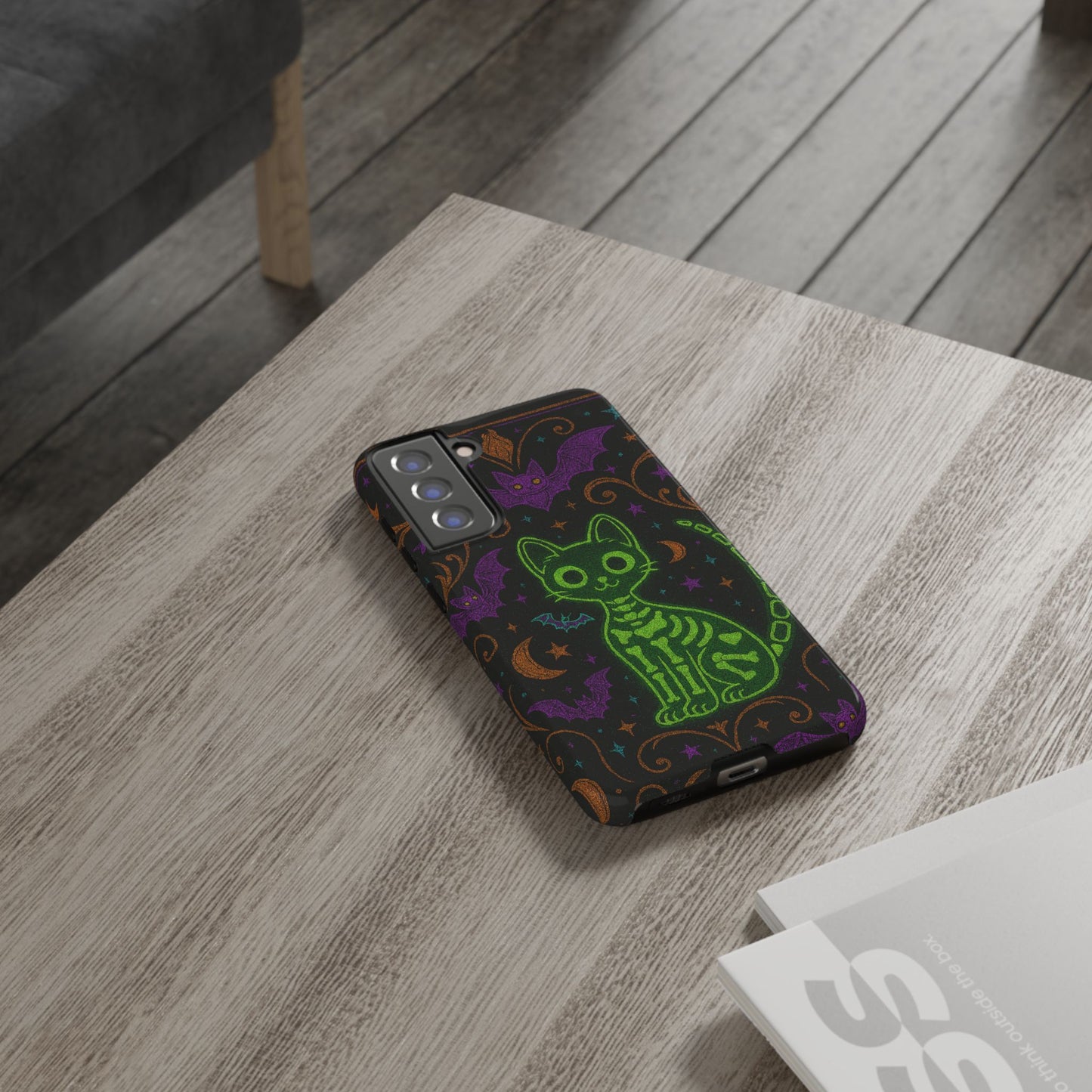 Skeleton Cat Phone Case