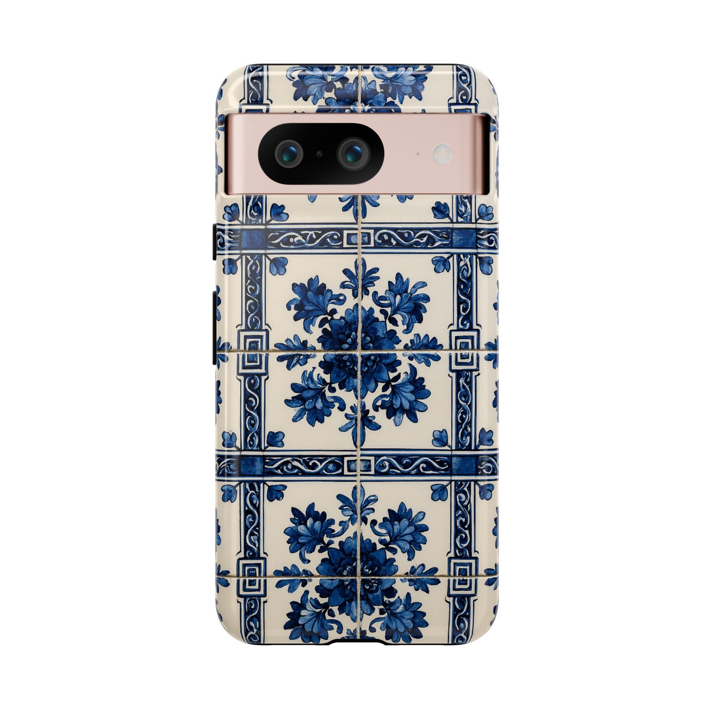 Cobalt Blue Azulejo Tile Phone Case - Vintage Floral Motif