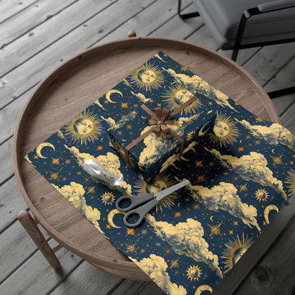 Celestial Gift Wrap Papers - Mythical Vintage Motif