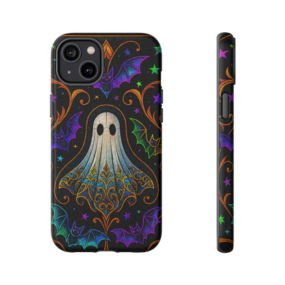 Spooky Cute Ghost Phone Cases - Adorable Neon Bats