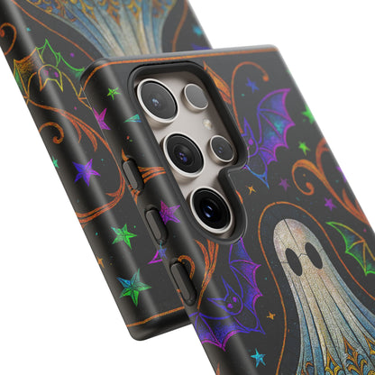 Spooky Cute Ghost Phone Cases - Adorable Neon Bats