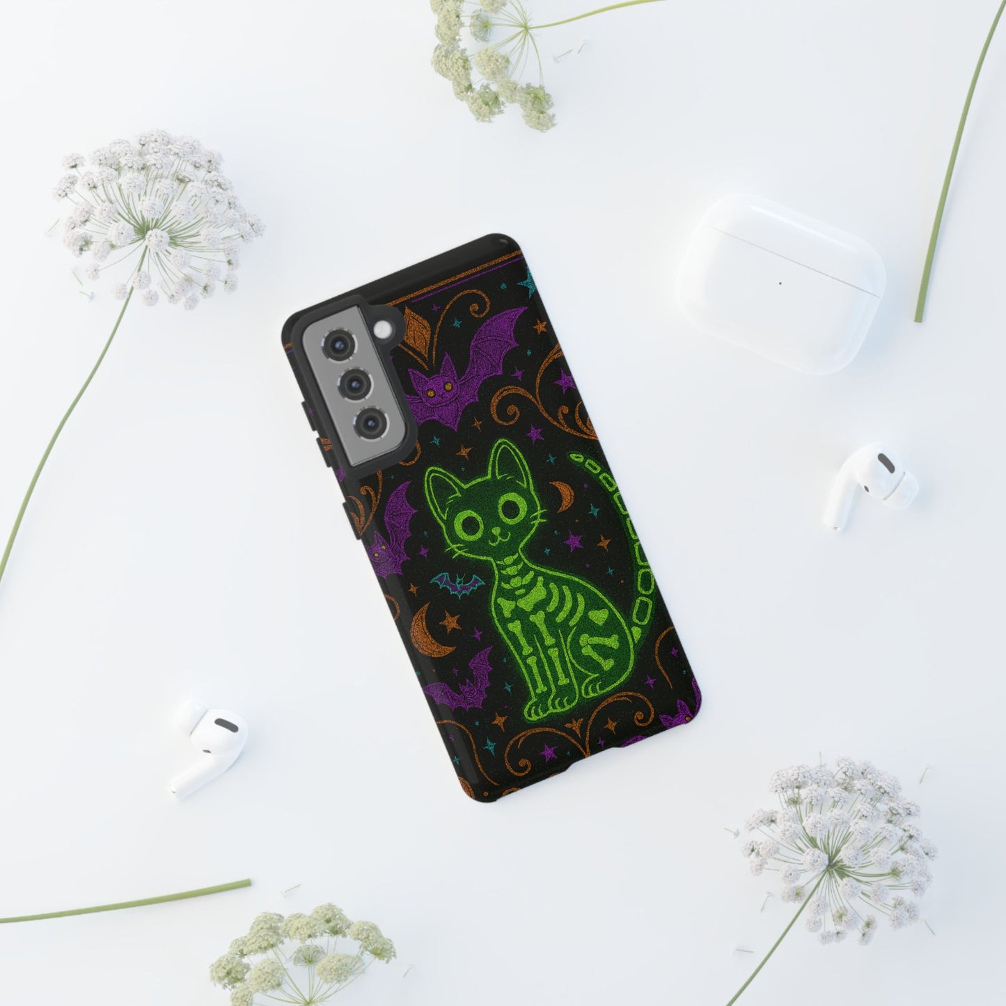 Skeleton Cat Phone Case