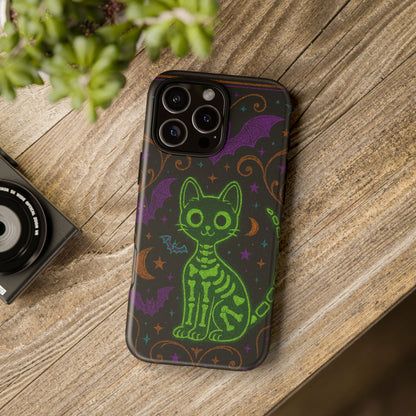 Skeleton Cat Phone Case