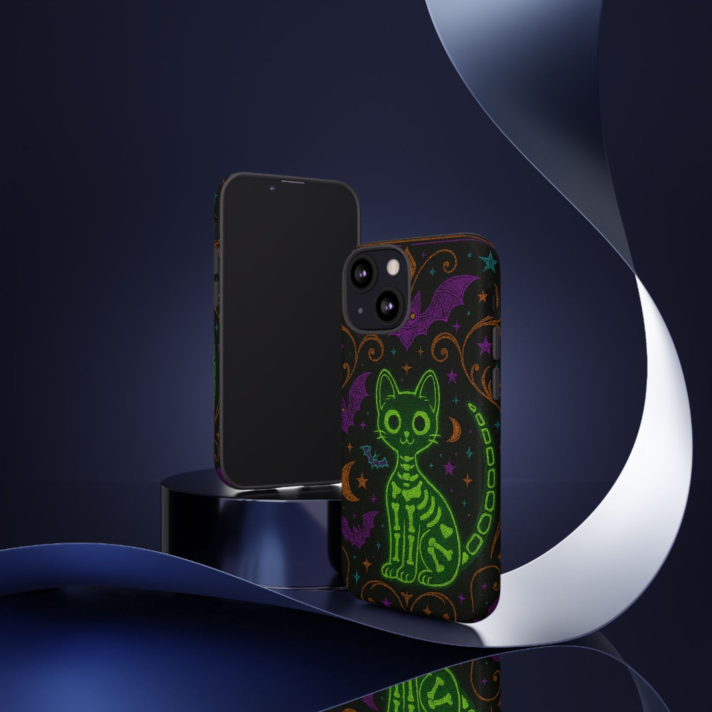 Skeleton Cat Phone Case