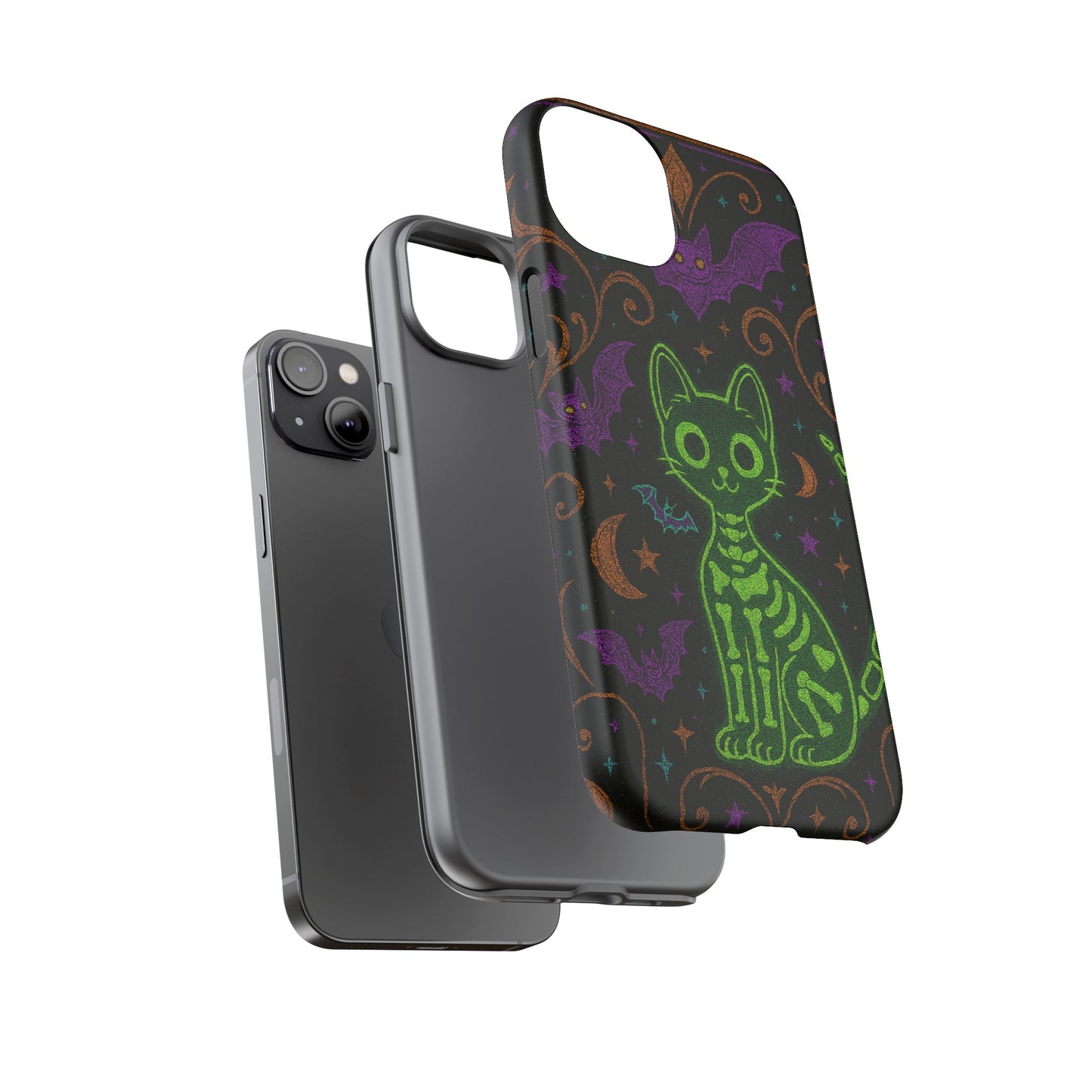 Skeleton Cat Phone Case
