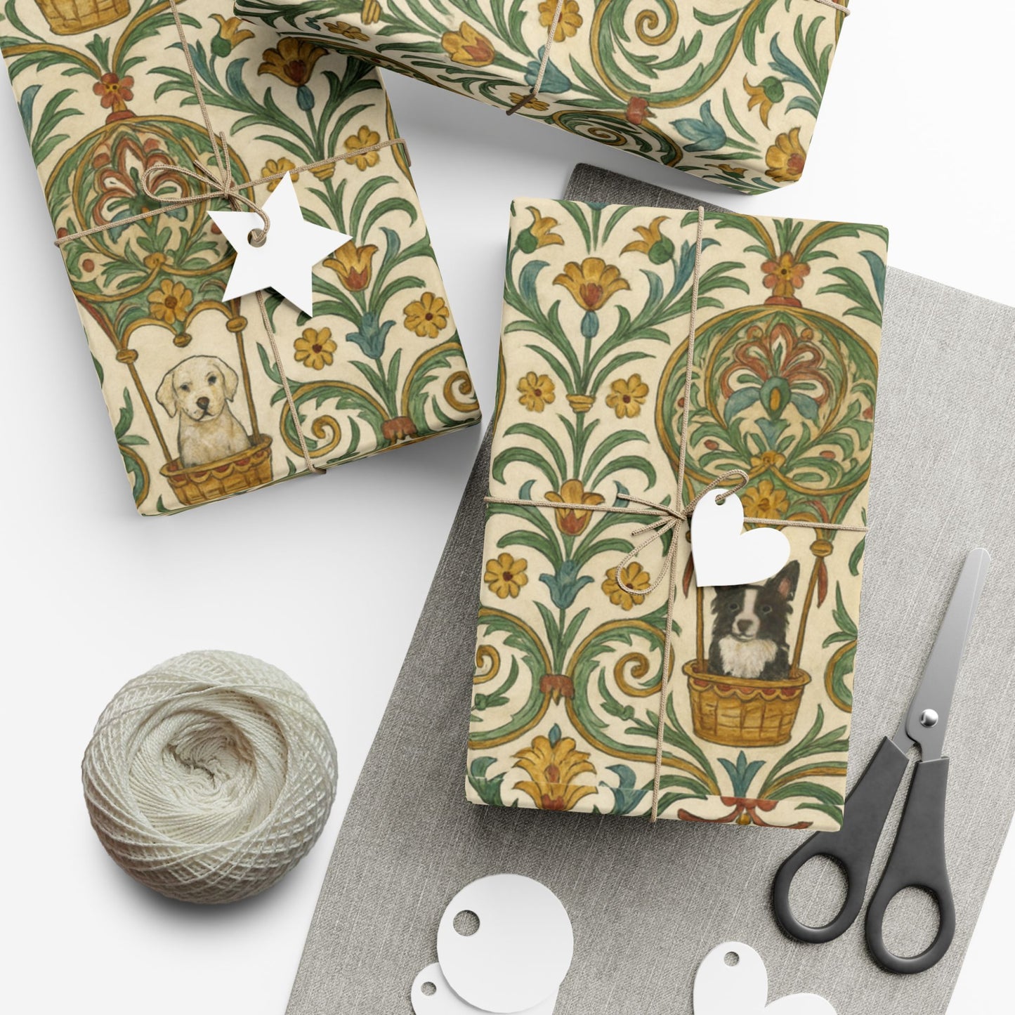 Dogs in Hot Air Balloons - Gift Wrapping Paper