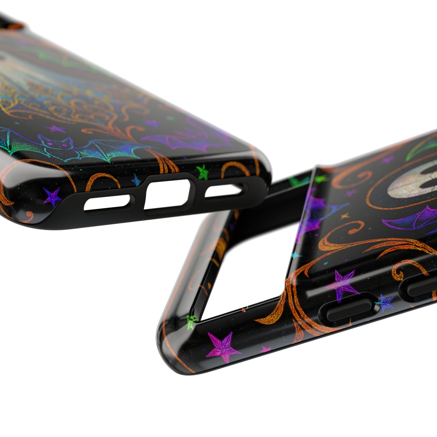 Spooky Cute Ghost Phone Cases - Adorable Neon Bats