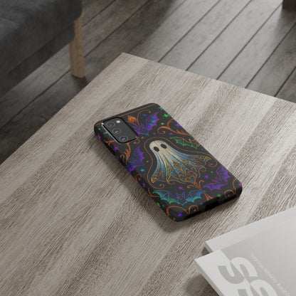 Spooky Cute Ghost Phone Cases - Adorable Neon Bats