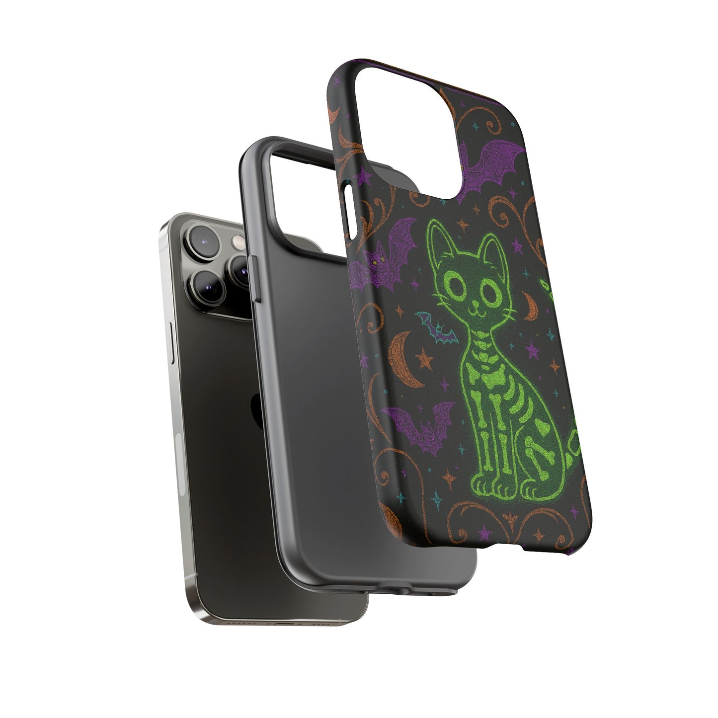 Skeleton Cat Phone Case