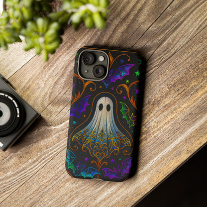 Spooky Cute Ghost Phone Cases - Adorable Neon Bats