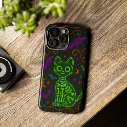 Skeleton Cat Phone Case