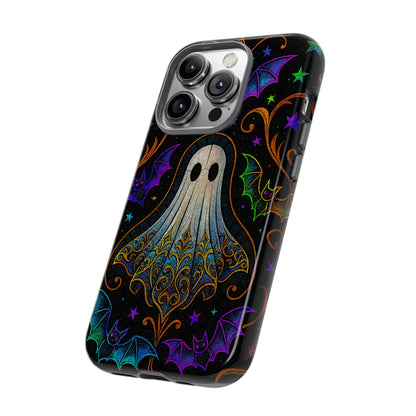 Spooky Cute Ghost Phone Cases - Adorable Neon Bats