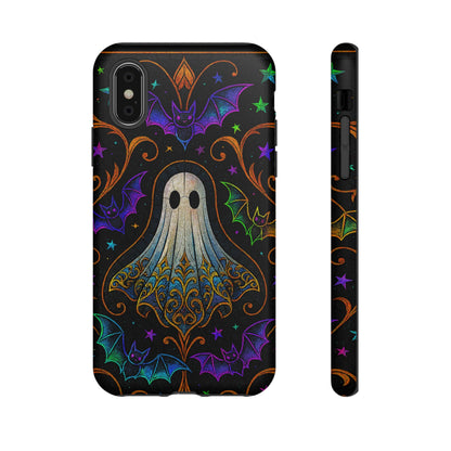Spooky Cute Ghost Phone Cases - Adorable Neon Bats