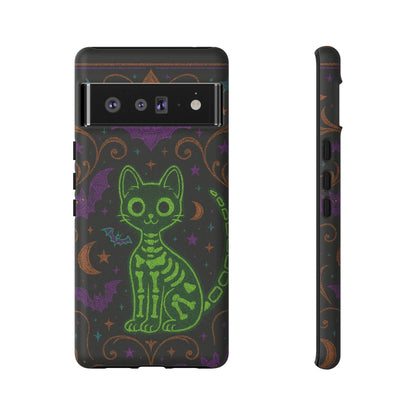Skeleton Cat Phone Case