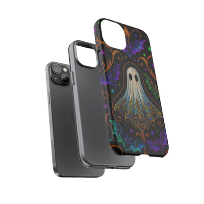 Spooky Cute Ghost Phone Cases - Adorable Neon Bats
