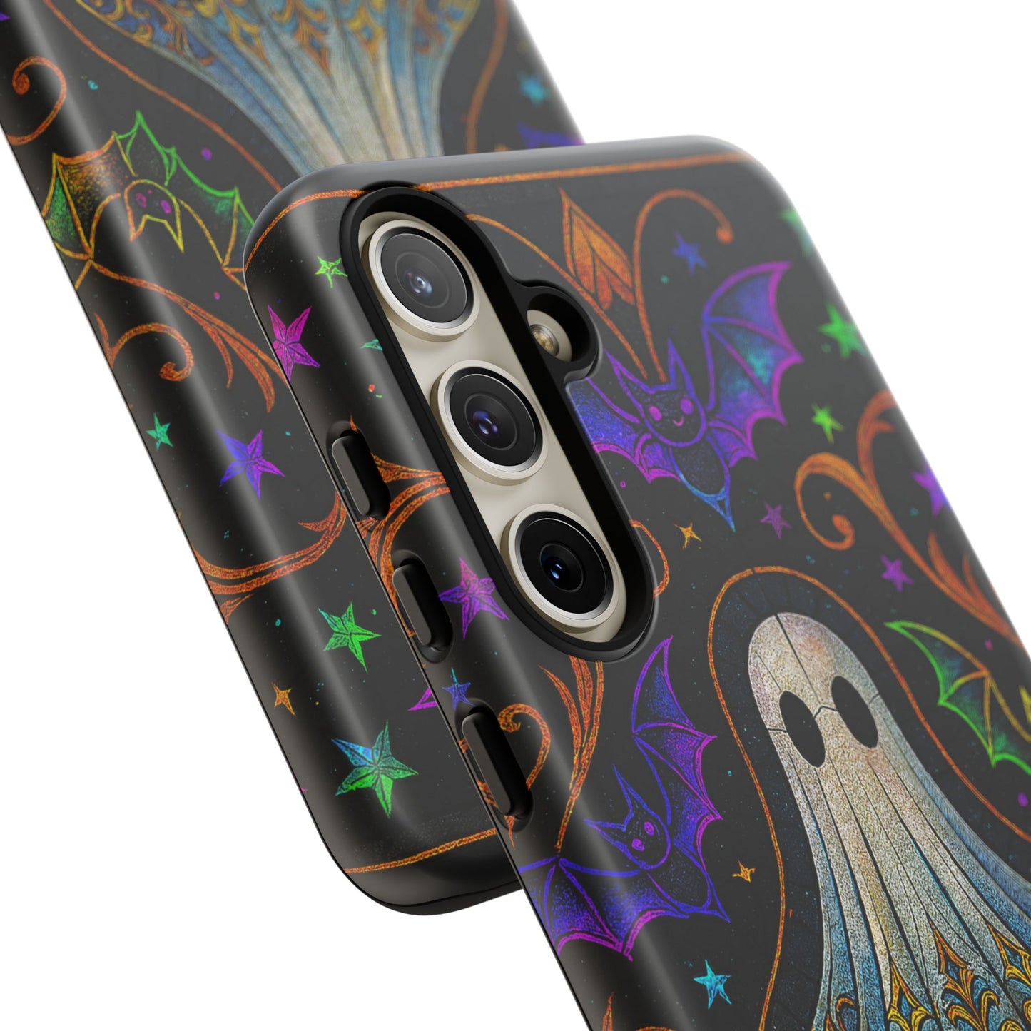 Spooky Cute Ghost Phone Cases - Adorable Neon Bats