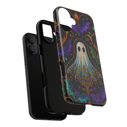 Spooky Cute Ghost Phone Cases - Adorable Neon Bats