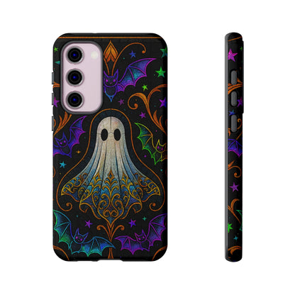 Spooky Cute Ghost Phone Cases - Adorable Neon Bats